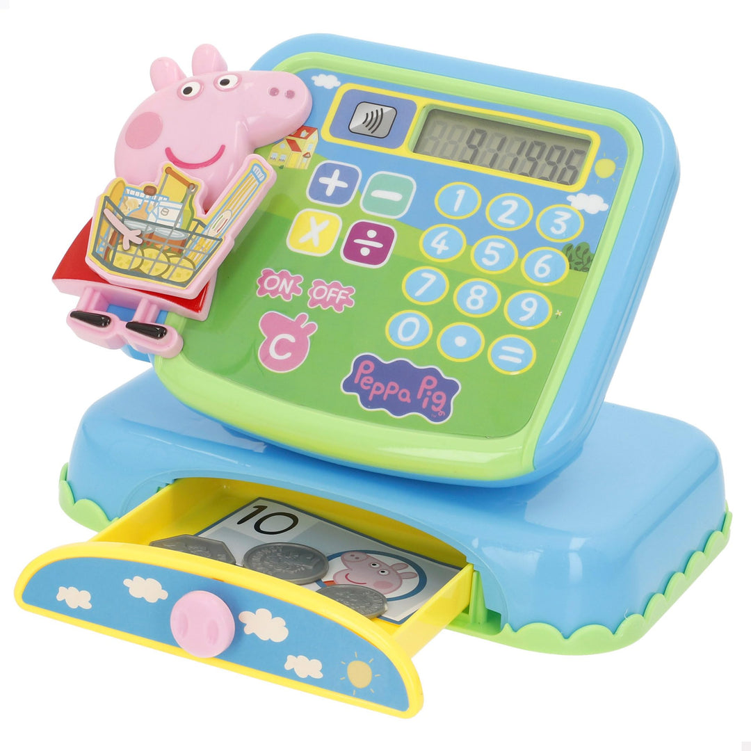 ColorBaby Peppa Pig Registrierkasse, Spielzeug, inklusive Zubehör, Banknoten, Münzen und Karten, Spi