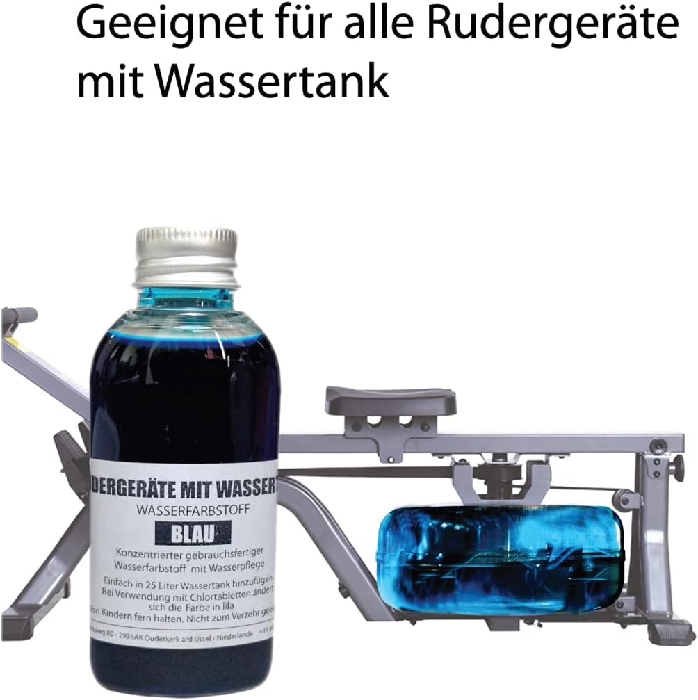 Rudergerät Tankwasserfarbe Jahrespackung Blau 2 x 55ml mit Handschuhe um Flecken ihre Haut zu verhin