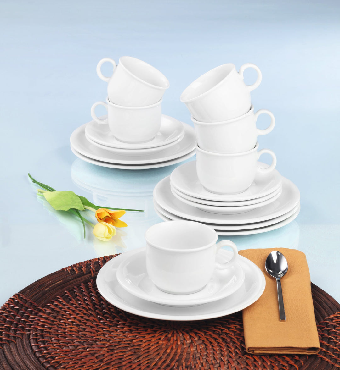 Seltmann Weiden 001.716172 Compact Weiss Kaffeservice 18 tlg. 6 Personen, 6 Personen