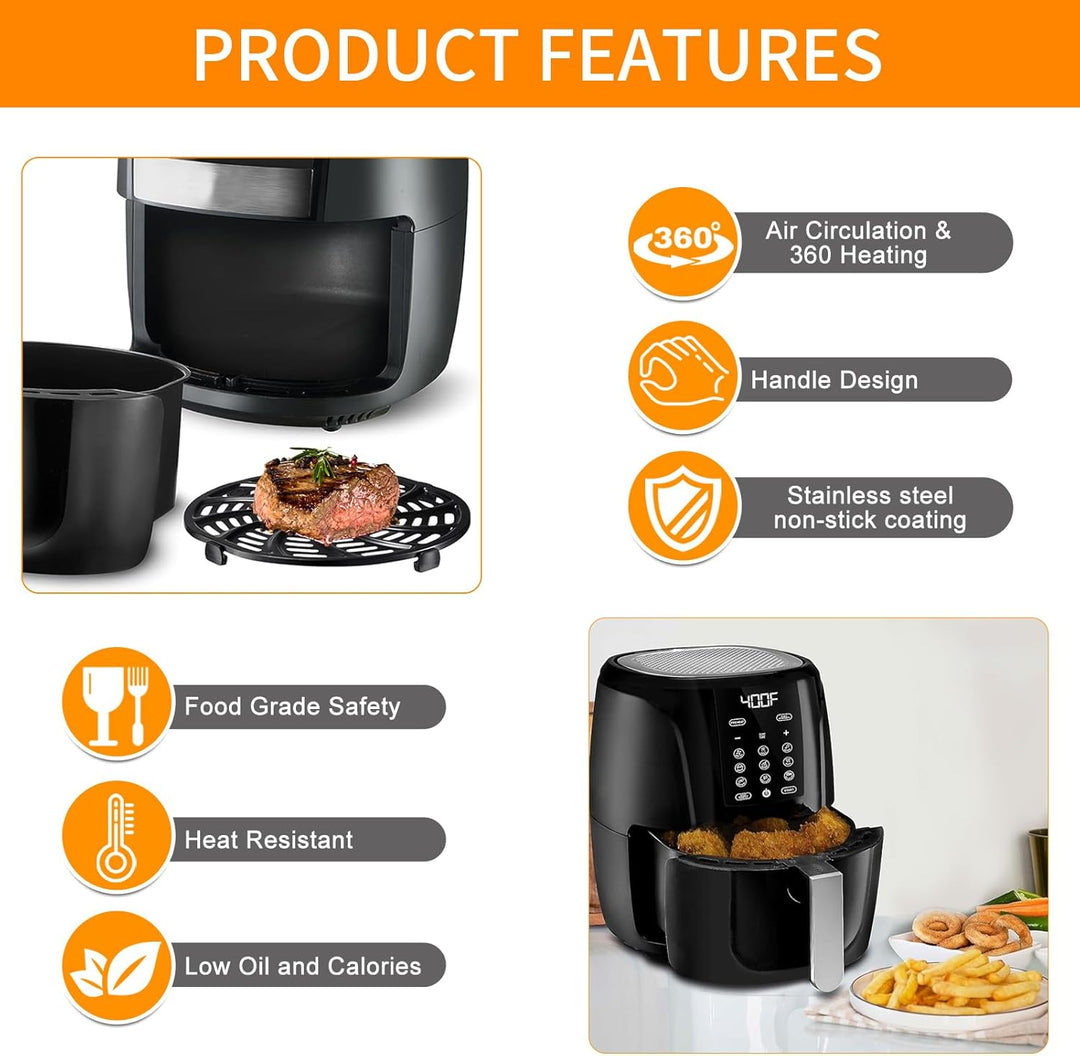 Air Fryer Zubehör, 4 Stück Ersatz Silikon Gummi Stossstange Teile Füsse Tabs Silikonspitzen Silikons