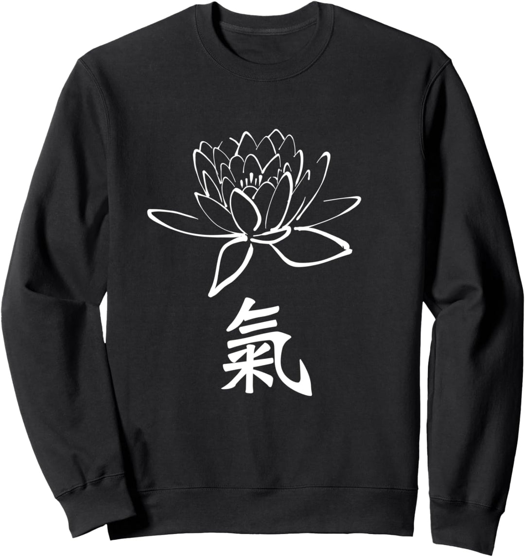 Qigong Anfänger 'Qi' Energie (Chi oder Ki) Chinesische Kalligraphie Sweatshirt