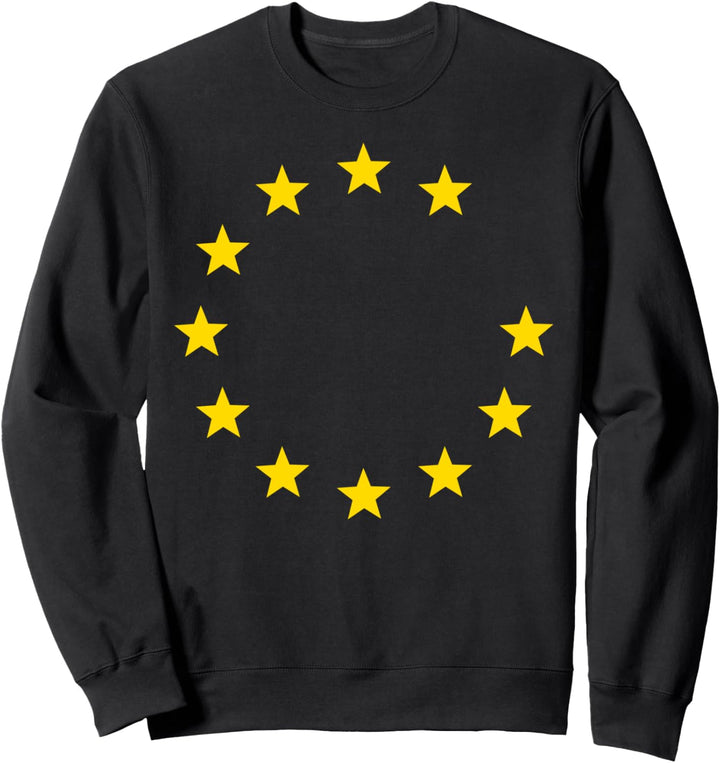 EU Sterne Flagge Fehlender Stern Backprint Rücken Back Front Sweatshirt