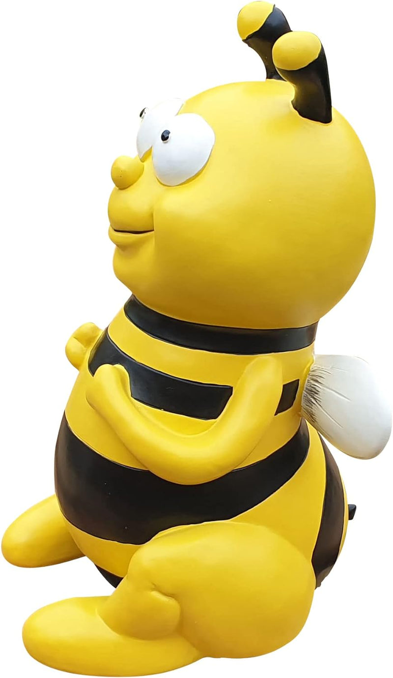 Fachhandel Plus Gartenfigur sitzende Biene lustige Deko Tierfigur Gartendeko Dekofigur