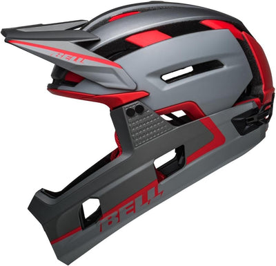 BELL Herren Super Air R MIPS Fahrradhelm MTB, Matte/Gloss red/Gray, L | 58-62cm