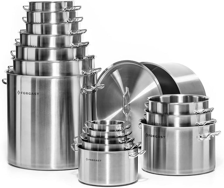 Hoch Edelstahl Kochtopf | 50L Liter | Deckel | Topf | Induktion, Gasherd, Elektro | Spülmaschinengee