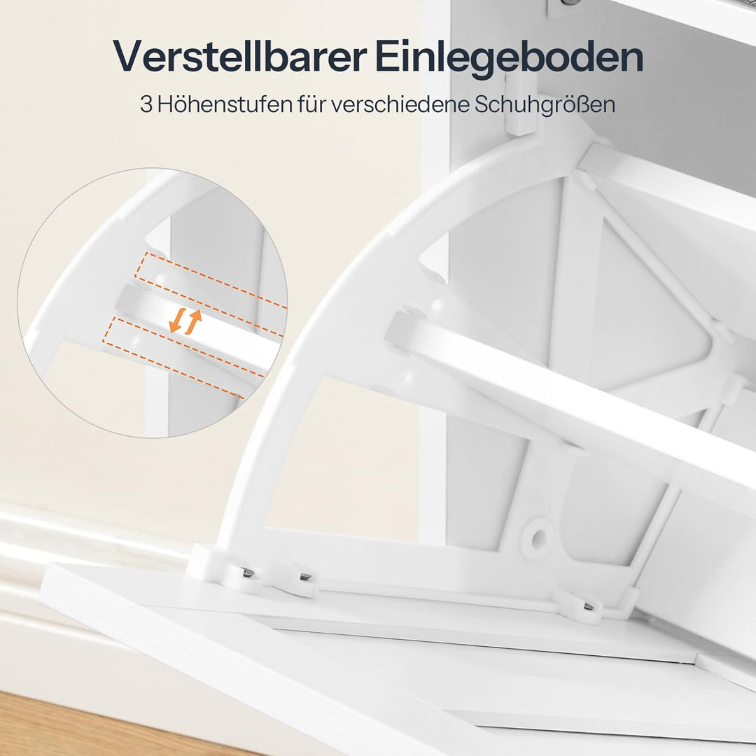 HOOBRO Schuhablage, Schuhregal mit gepolsterter Sitzbank, Schuhkipper für 9 Paar Schuhe, Klappfach m