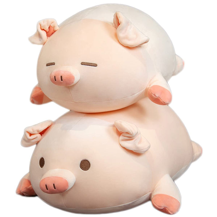 Kekeso Schwein Plüschtier Umarmungskissen Kuscheltier Plüschkissen Süsses (60cm/23.62inch, Big Eyes)