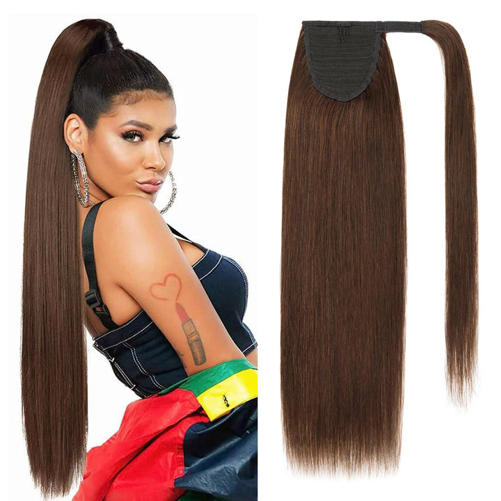 Benehair Ponytail Extension Echthaar, 100% Echthaar Zopf Extensions Echthaar, Wrap Around Ponytail f