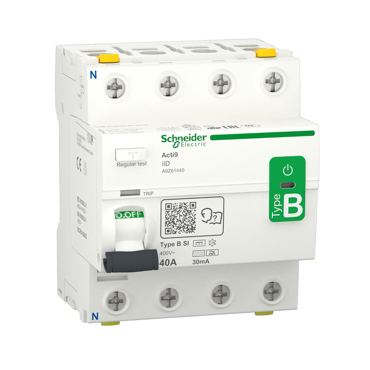 Schneider Electric Fehlerstrom-Schutzschalter IID 4P 40A 30MA TYP B-SI, A9Z61440 B-SI 40 Ampere, B-S