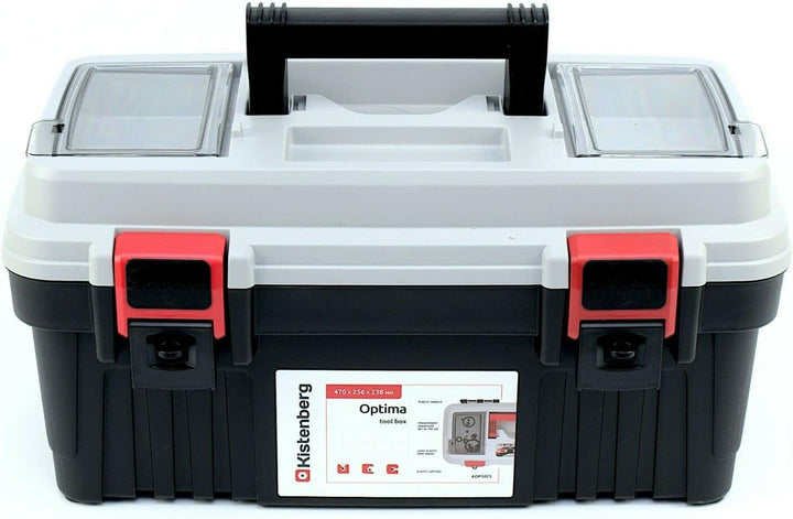 Werkzeugkoffer Werkzeugbox Werkzeugkasten mit Werkzeugtrage Ergonomischer Griff Robuster Deckel ABS