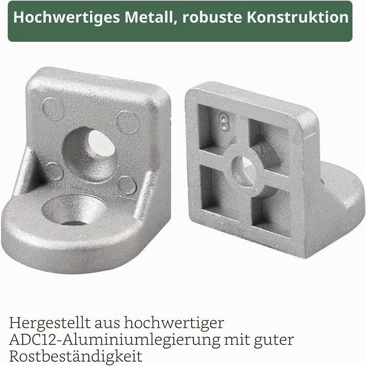 10x EYPINS Lenkwinkel Befestigungsmaterial Winkel, Aluprofil 30x30 Nut 8 Winkelverbinder Eckwinkel E