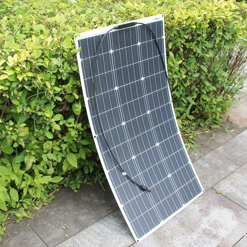 solarpanel 12V flexible 100w laderegler solar 12v Ultraleicht, Ultradünn,Wasserdicht für Wohnmobile,