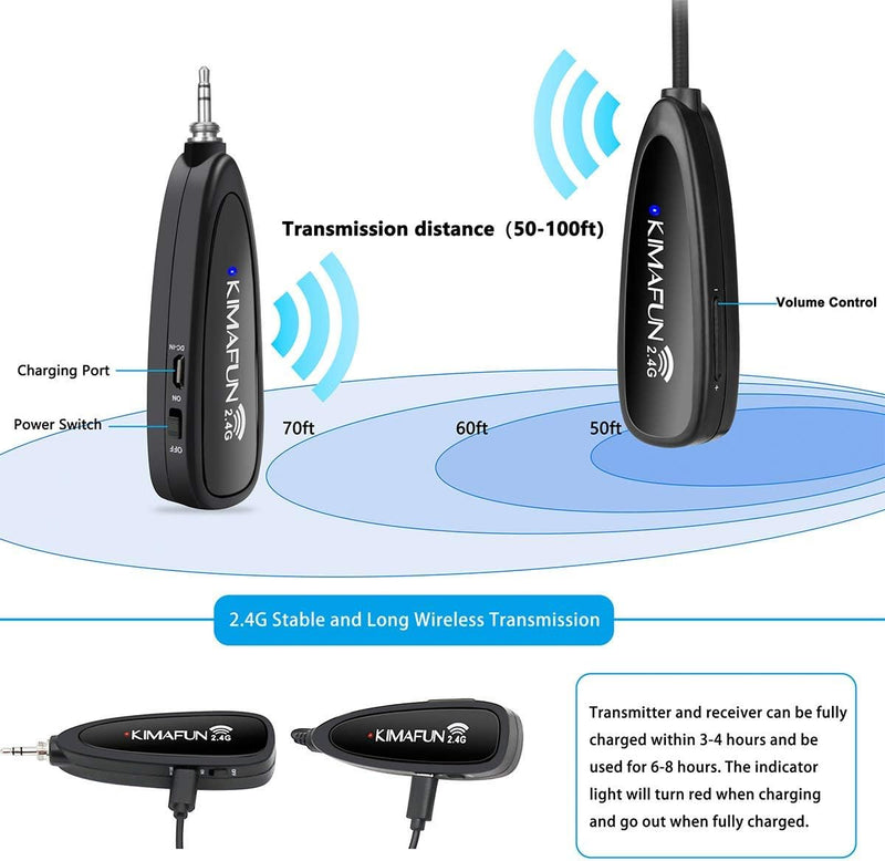 Drahtloses Fitness-Mikrofon-Headset, KIMAFUN Schweissfestes Wasserdichtes Headset-Mikrofon mit Wiede