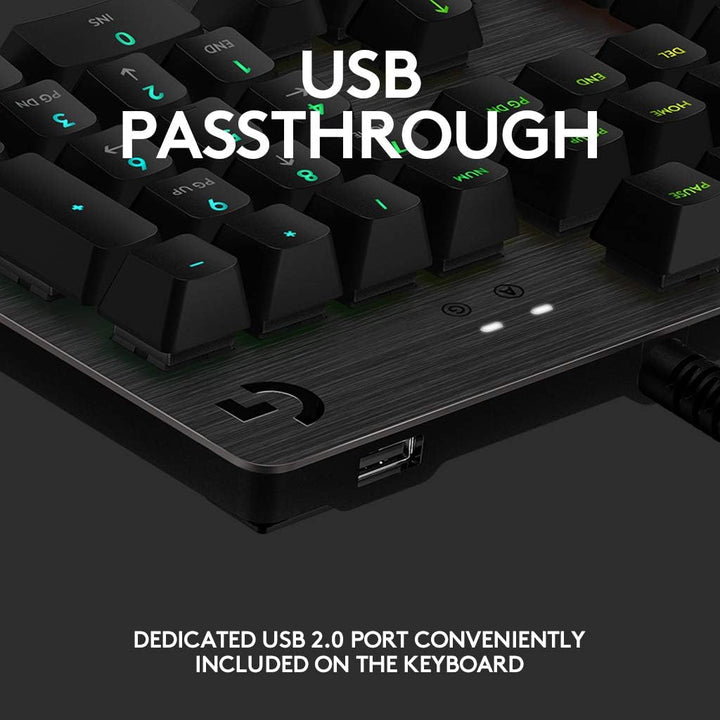 Logitech G512 mechanische Gaming-Tastatur, GX-Brown Taktile Switches, LIGHTSYNC RGB-Beleuchtung, USB