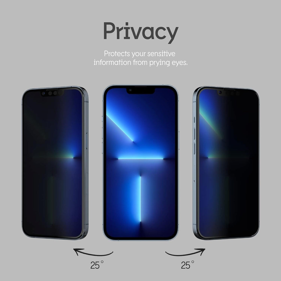 RhinoShield 3D Impact Privacy Displayschutz kompatibel mit [iPhone SE 3 / SE 2/8 / 7] |Aufprallschut