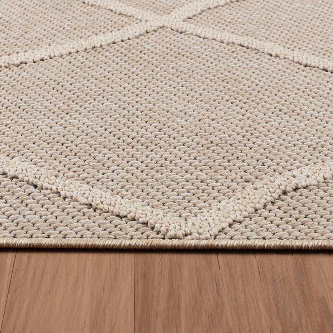 HomebyHome In& Outdoor Teppich Wetterfest, Grau 80x150 cm Teppich Küche, Waschbarer Küchenläufer Fla