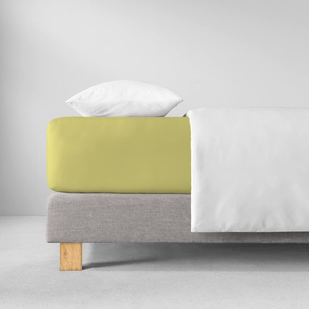 ESTELLA Spannbetttuch Feinjersey | Lind | 100x220 cm | passend für Matratzen 100 cm (Breite) x 220 c