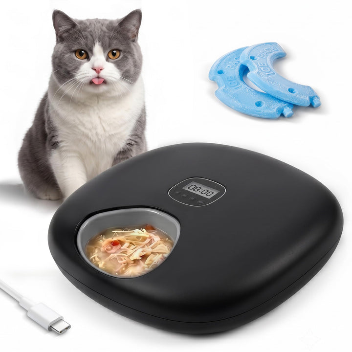 Pet Prime Futterautomat für Katzen (Nassfutter) – 6 Mahlzeiten, Intellegenter automatischer Feeder,