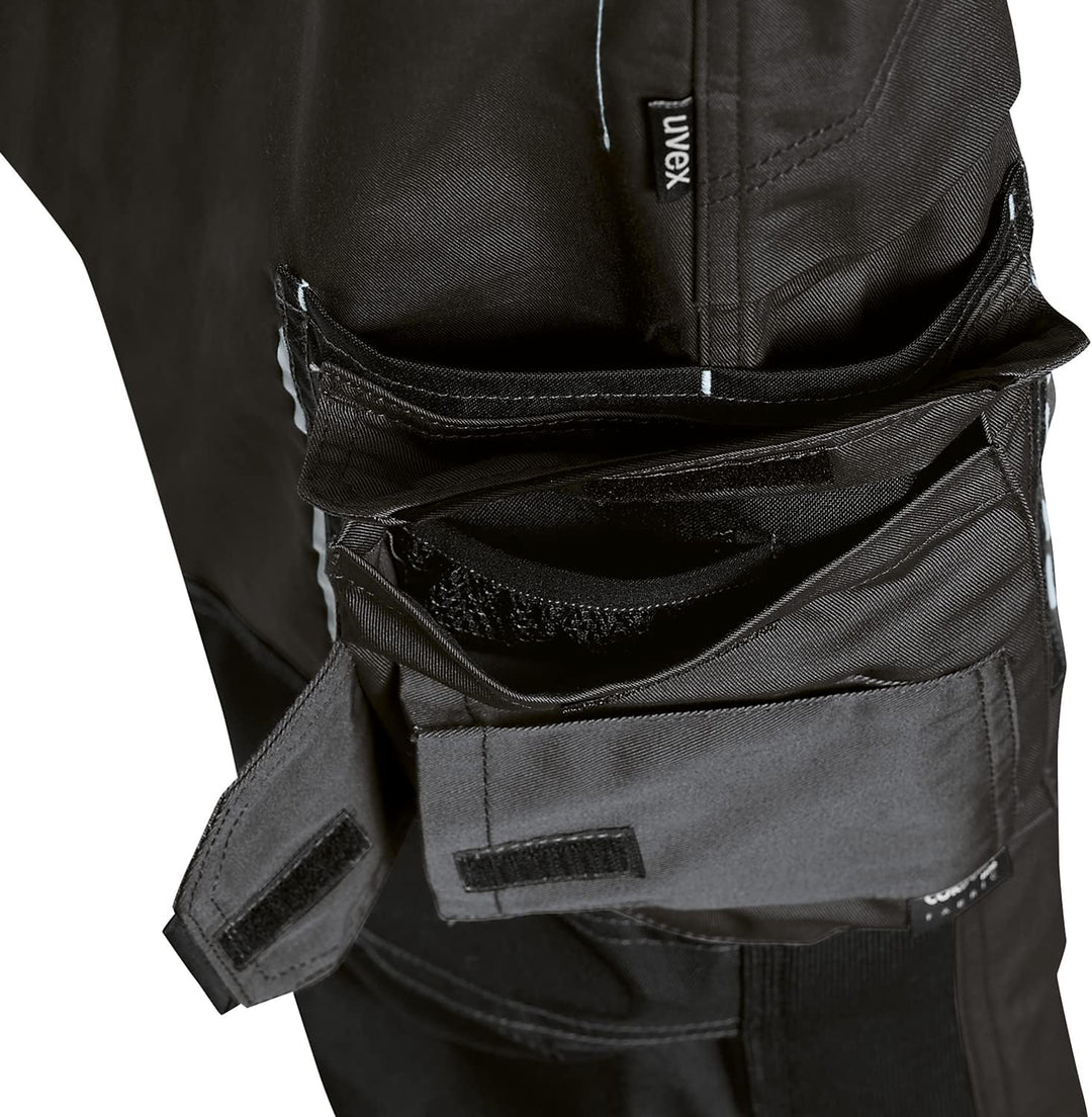 Uvex Tune-up Lange Damen-Arbeitshose - Lange Cargo-Hose mit Knietaschen 44 Schwarz, 44 Schwarz