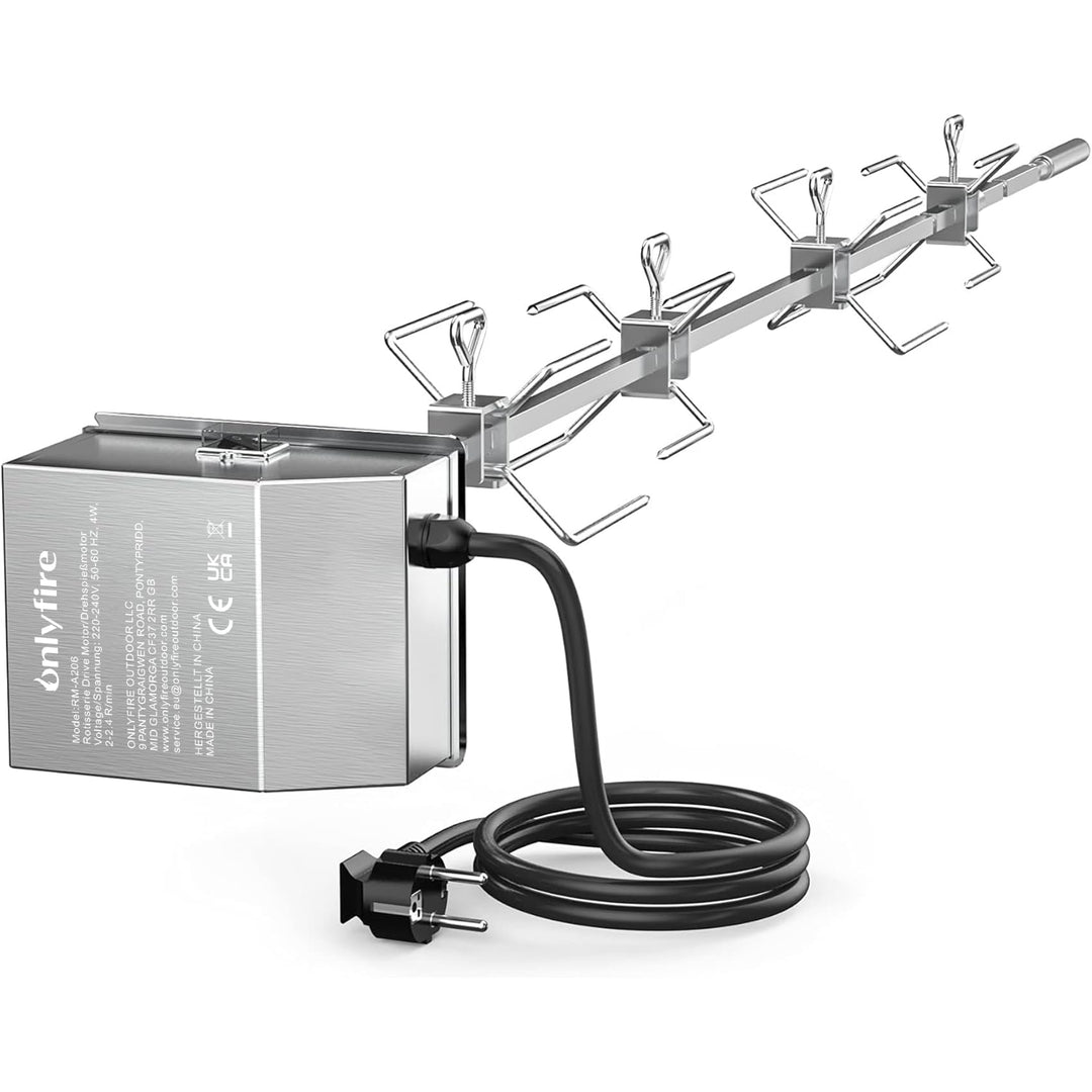 Onlyfire Edelstahl Grillspiess Set geeignet für die Verwendung mit Weber 7653 Weber Genesis II 400&amp;