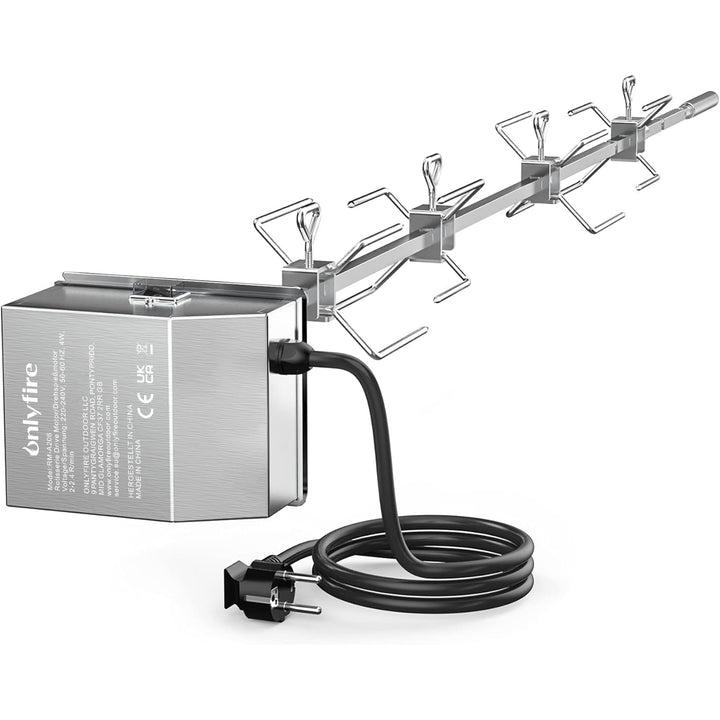 Onlyfire Edelstahl Grillspiess Set geeignet für die Verwendung mit Weber 7653 Weber Genesis II 400&amp;