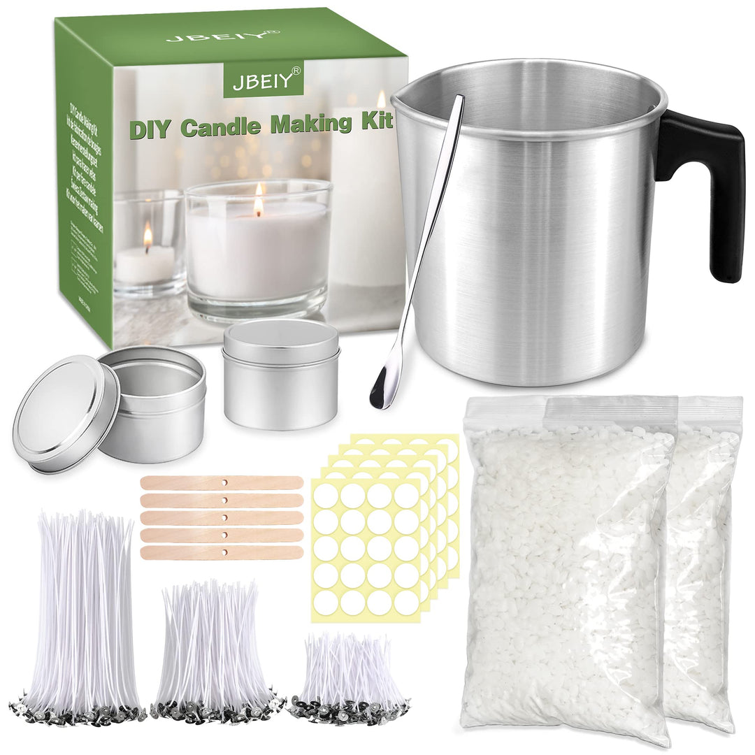 JBEIY Kerzen Giessen DIY Set, Kerzenherstellung Set Anfänger, Kerzen Selber Machen mit Sojawachs Doc