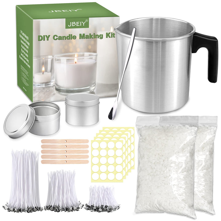 JBEIY Kerzen Giessen DIY Set, Kerzenherstellung Set Anfänger, Kerzen Selber Machen mit Sojawachs Doc