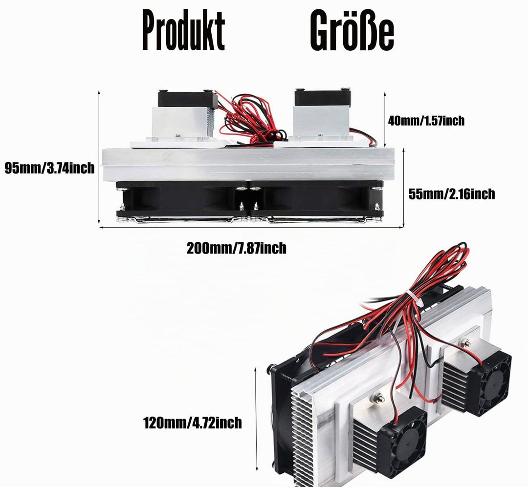Mini-Klimaanlage DC 12 V DIY Thermoelektrisches Peltier Kühlsystem Kühlkörper Leitmodul Halbleiter K