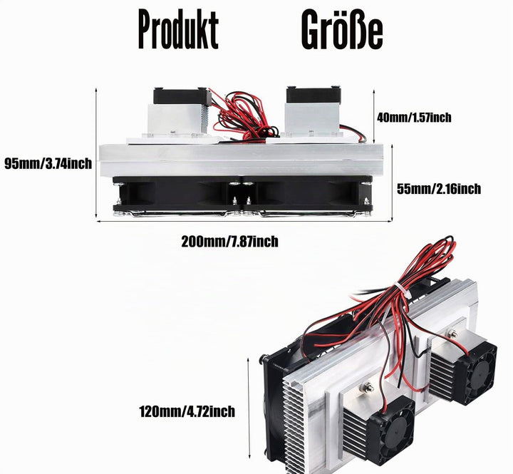 Mini-Klimaanlage DC 12 V DIY Thermoelektrisches Peltier Kühlsystem Kühlkörper Leitmodul Halbleiter K