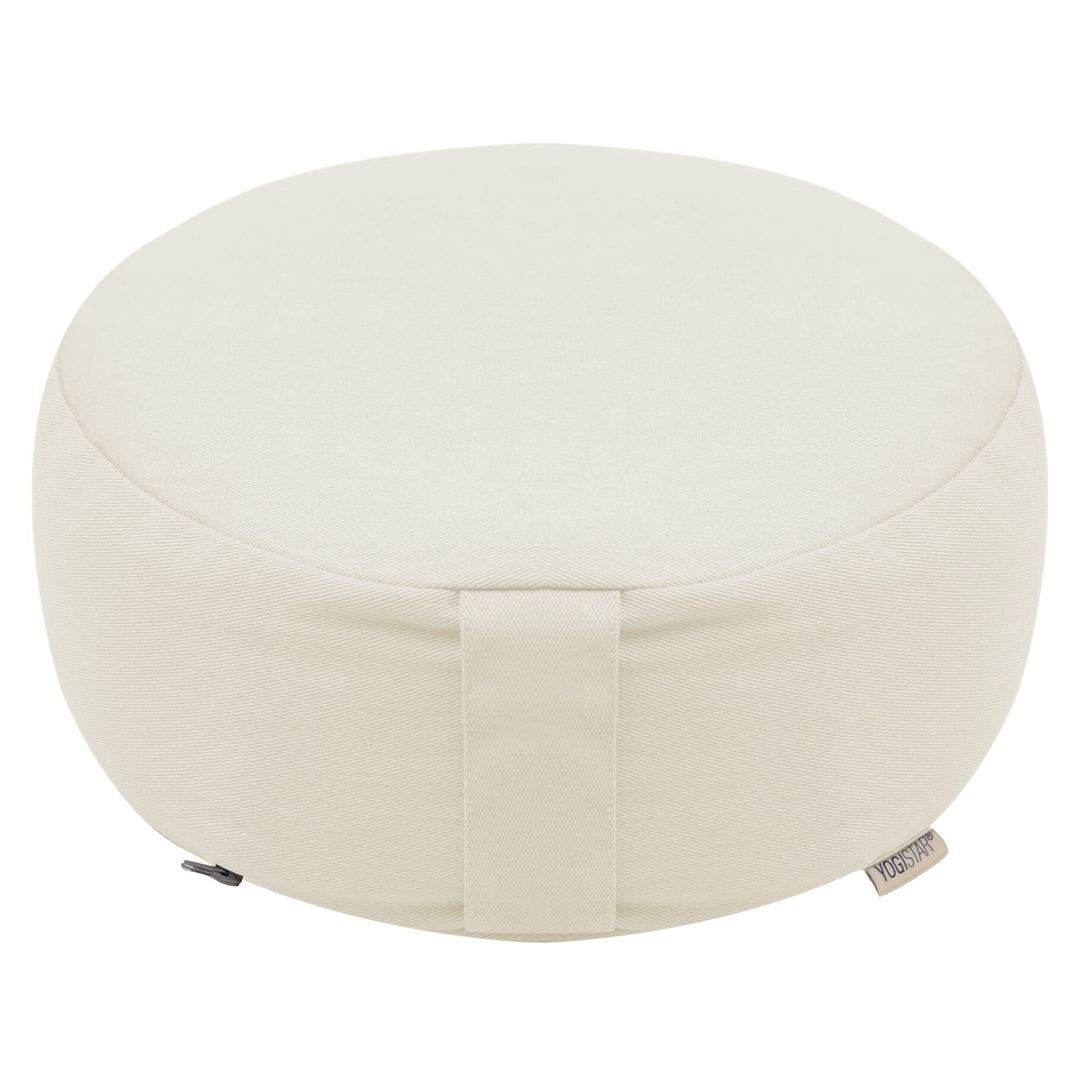 Yogistar Meditationskissen - rund - Dhyana - Organic Cotton (35 x 35 x 15 cm) ivory, ivory