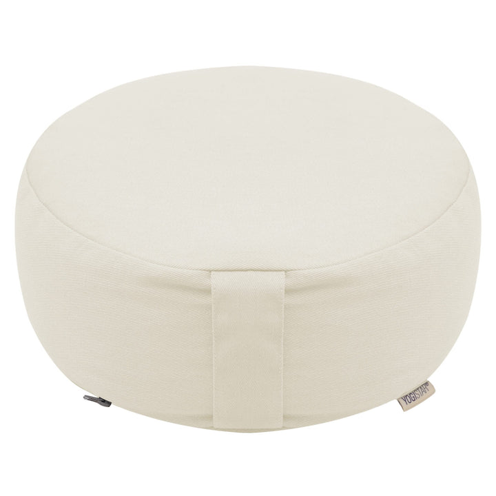 Yogistar Meditationskissen - rund - Dhyana - Organic Cotton (35 x 35 x 15 cm) ivory, ivory