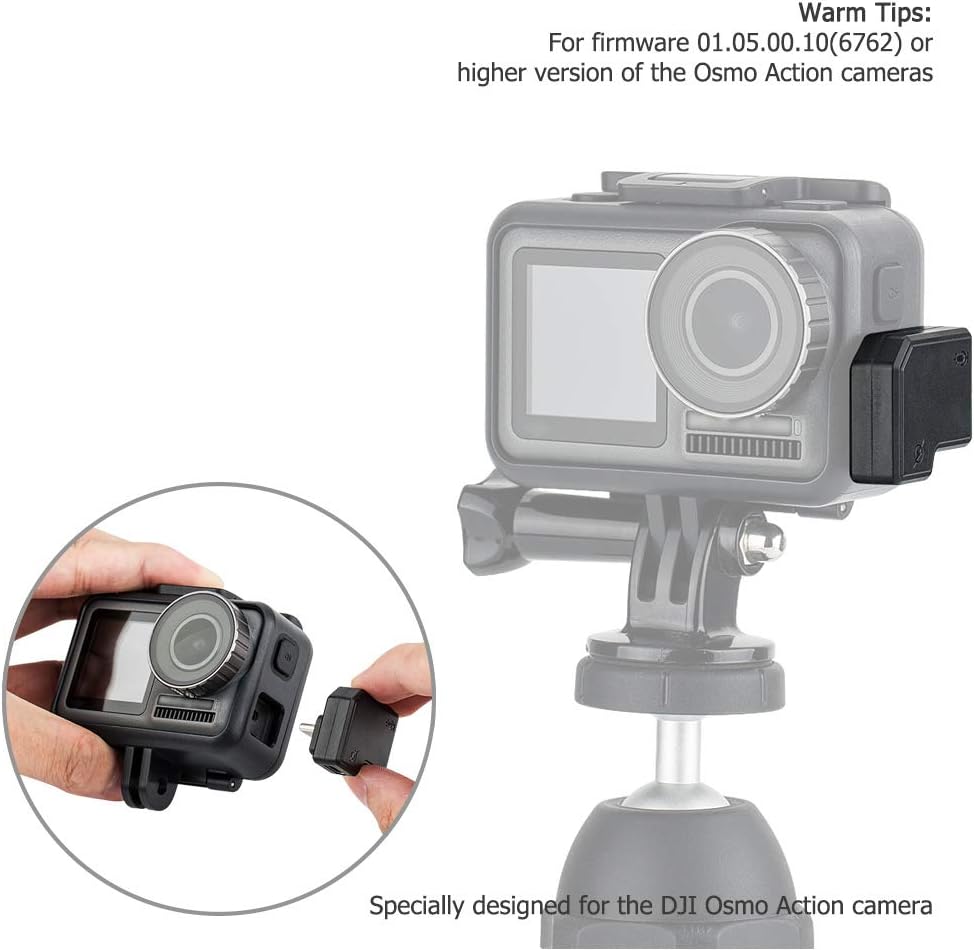 JJC 3,5 mm/USB-C Adapter für DJI Osmo Action Kamera, 3,5mm Mikrofon TRS Stecker für Externes Mikrofo