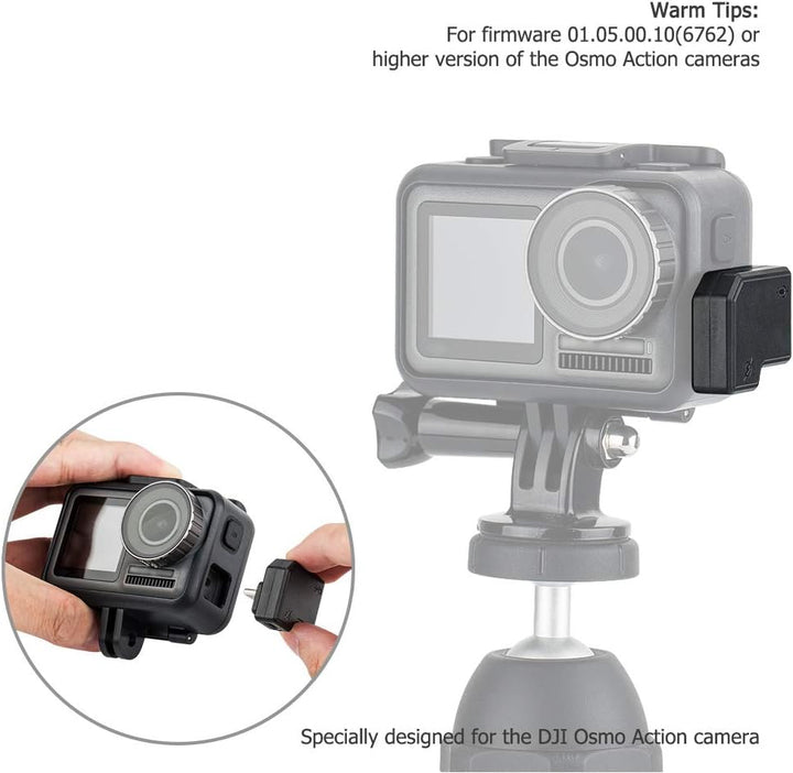JJC 3,5 mm/USB-C Adapter für DJI Osmo Action Kamera, 3,5mm Mikrofon TRS Stecker für Externes Mikrofo