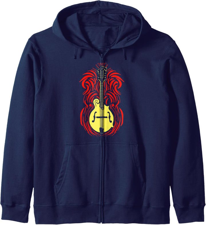 Mandolin Fire - Vintage Bluegrass Music Graphic Kapuzenjacke