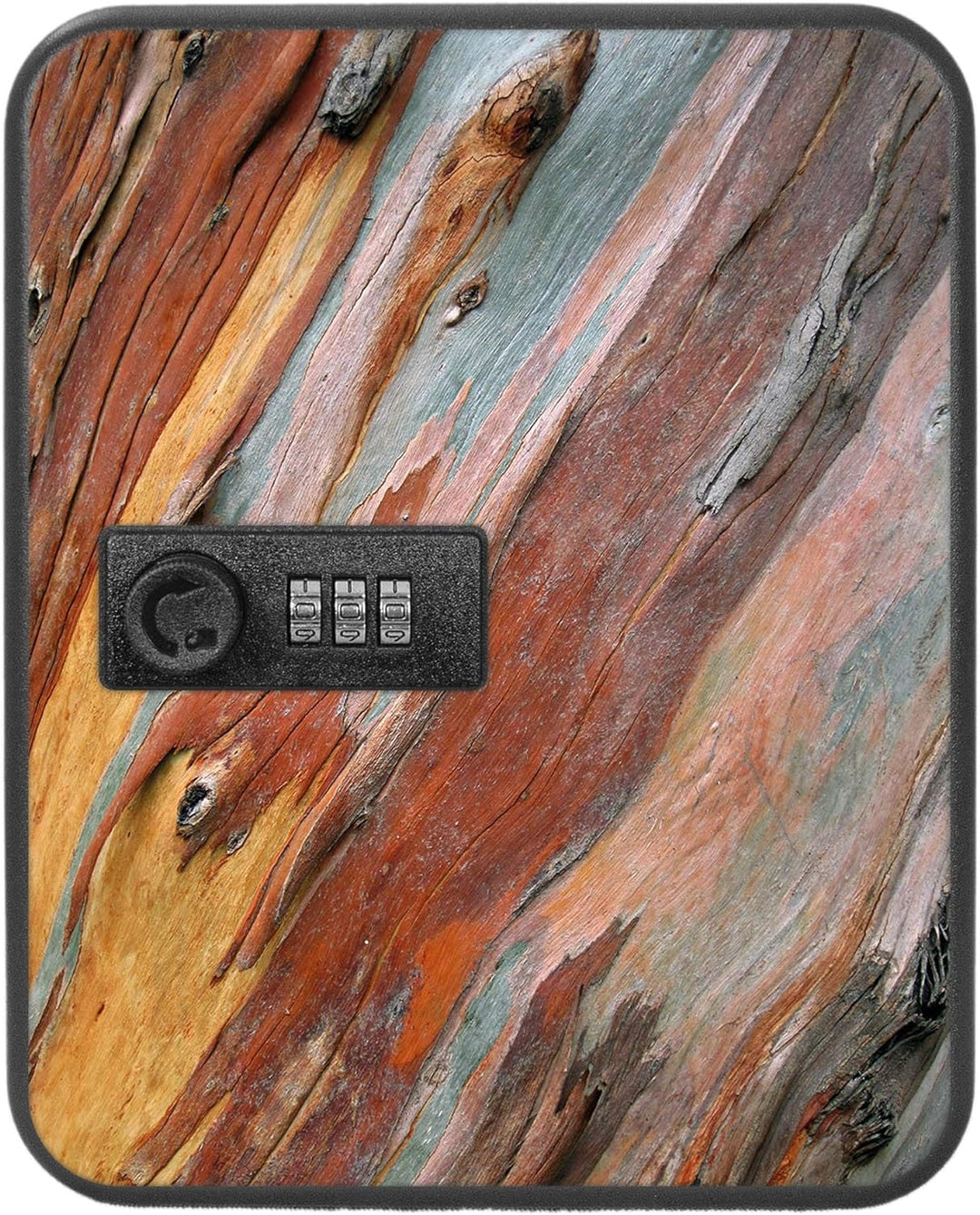 banjado® Burg-Wächter® abschliessbarer Schlüsselkasten mit Motiv Coloured Wood für 20 Schlüssel - Sc