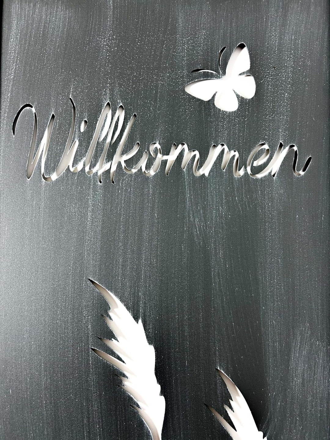 Kobolo Gartenstecker Gartentafel Gartenschild - WILLKOMMEN - 30x93 cm