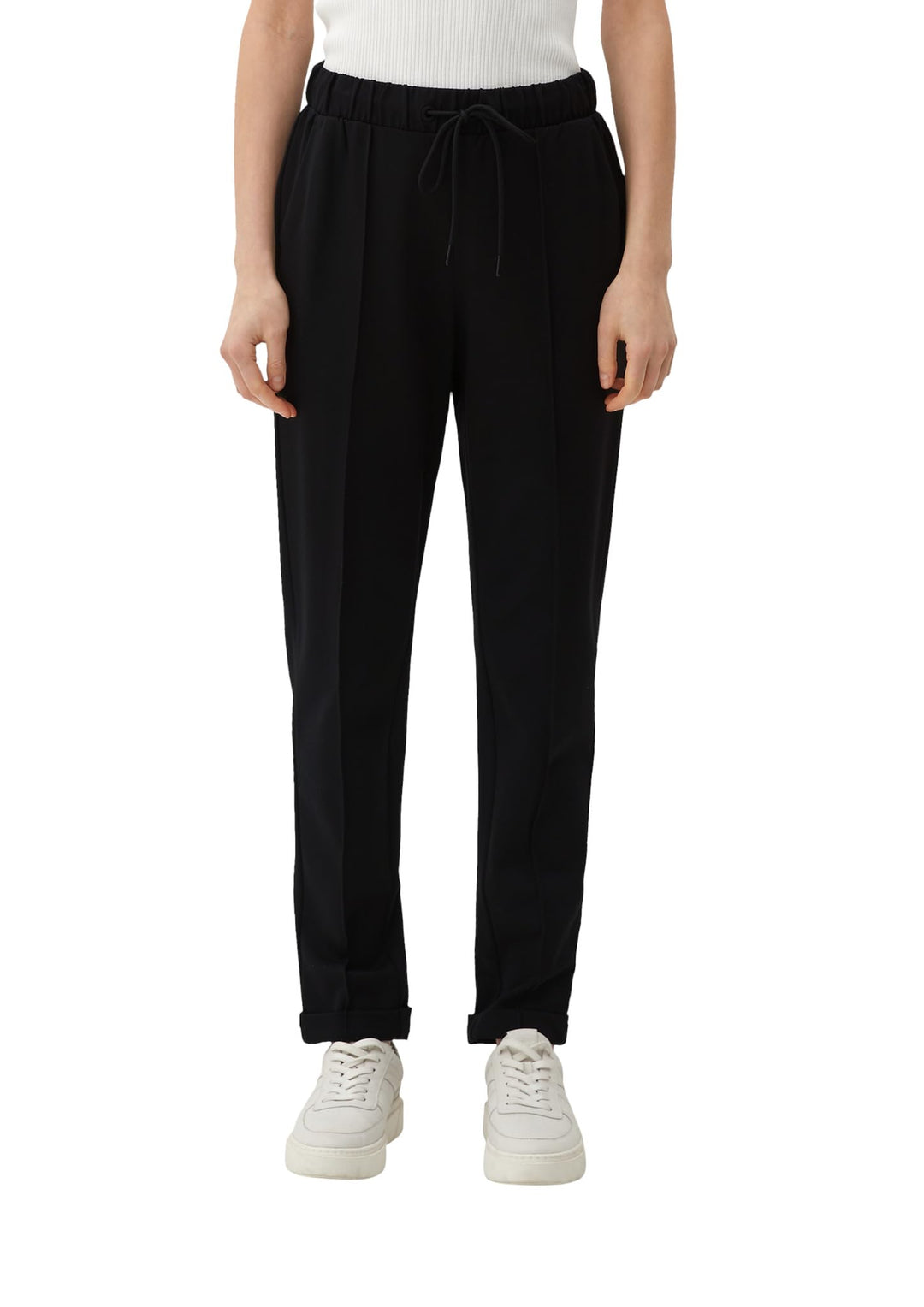 s.Oliver Damen Hose 7/8, Jogpant 42 Schwarz, 42 Schwarz