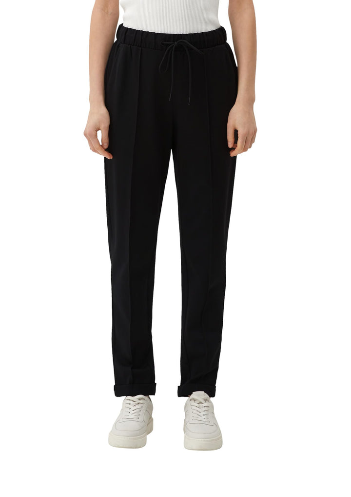 s.Oliver Damen Hose 7/8, Jogpant 42 Schwarz, 42 Schwarz
