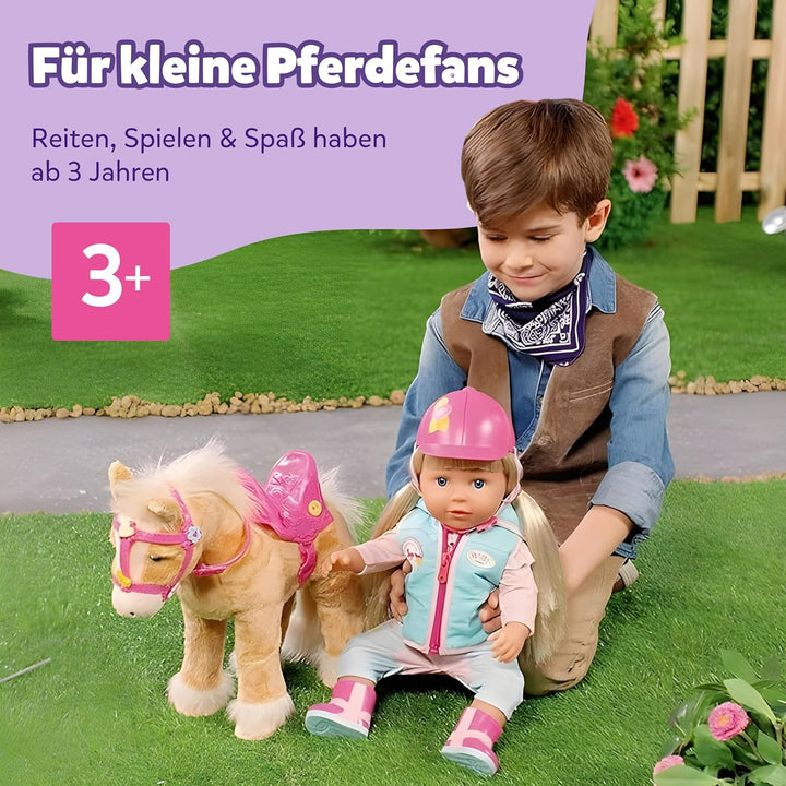 BABY born, Puppenpferd, BABY born My Cute Horse, interaktives Pferd mit Lauf- und Soundfunktion, Plü