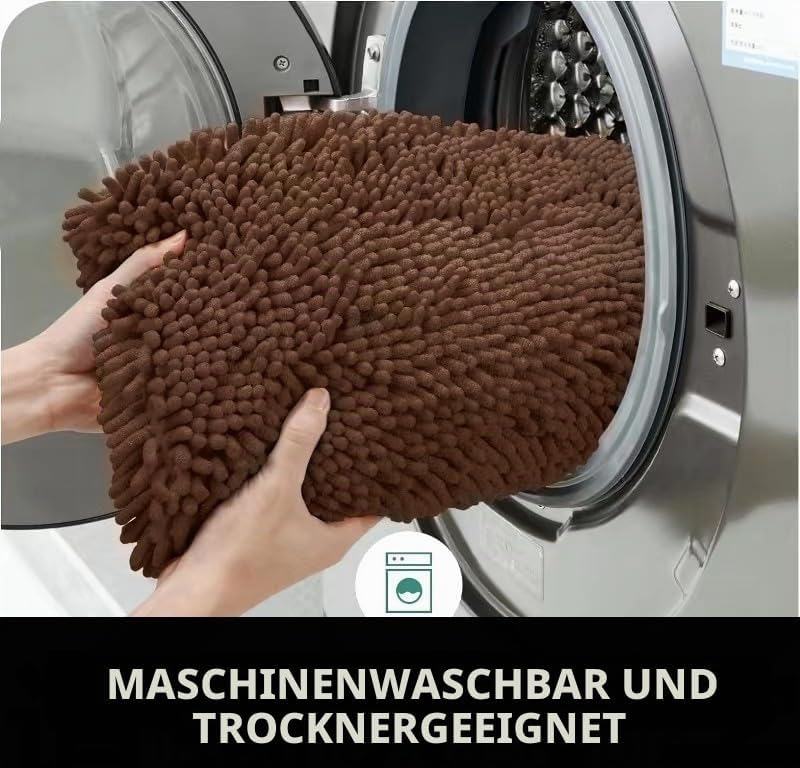 Saugfähige Chenille Fussmatte für den, rutschfeste Badematte, schlammiger Hund, waschbare Matte, sch