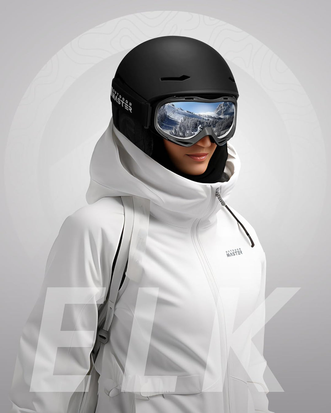OutdoorMaster ELK MIPS Skihelm - Schneesporthelm Snowboardhelm für Männer Frauen & Jugend Mattes Sch