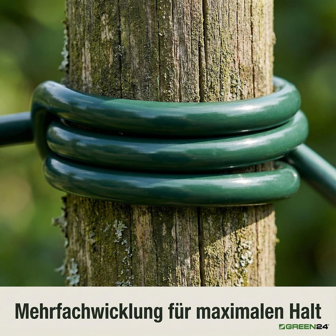 100 Meter Profi Hohlschnur Ø 3mm aus Kunststoff, grün, im praktischen Netz - Elastisches Bindemateri