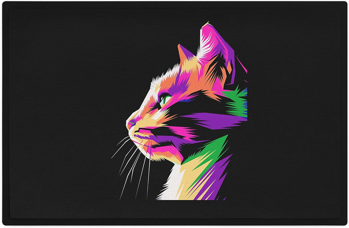 Trendation - Lustige Katzen Fussmatte Polygon Grafiken Katzenbesitzerin Humor Fussmatte 60x40 cm