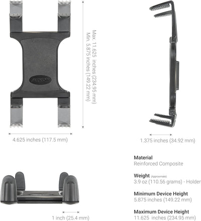 ARKON Robuste Tablet-Halterung mit verstellbarem Arm für Tischplatten, Autos, Fahrzeuge, Wände, komp