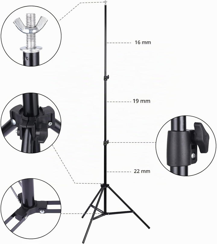 UNIDEAL Hintergrund Ständer 2 x 3M, Verstellbarer Hintergrund Stützsystem Satz, greenscreen ständer,