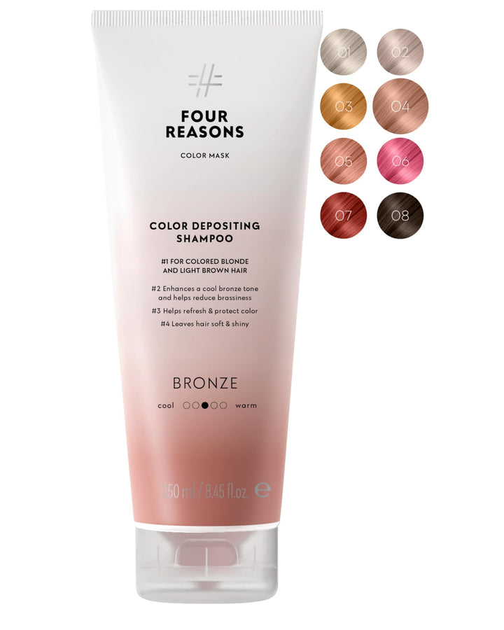 Four Reasons Tint Shampoo – Bronze – Hair Tones without Sulphates & Ammonia – Mild Natural Hair Dye