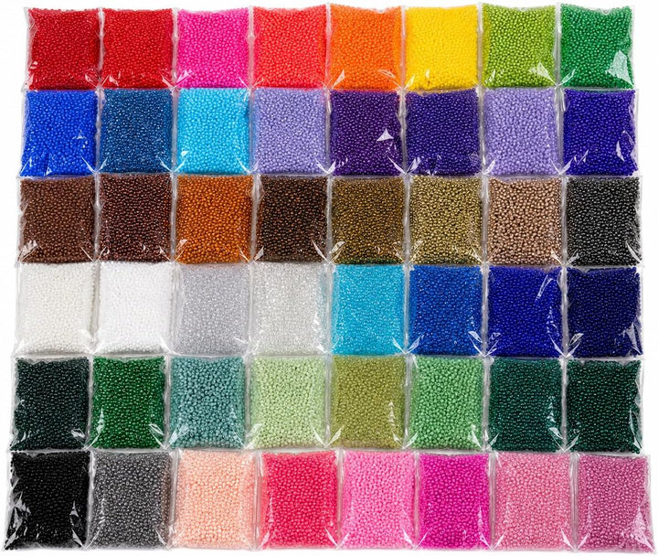 75 Farben Rocailles 2mm Perlen Set 75 Pack 75 Farben 1,5 Kilo Glasperlen Rund 11/0 100000stk POSTEN