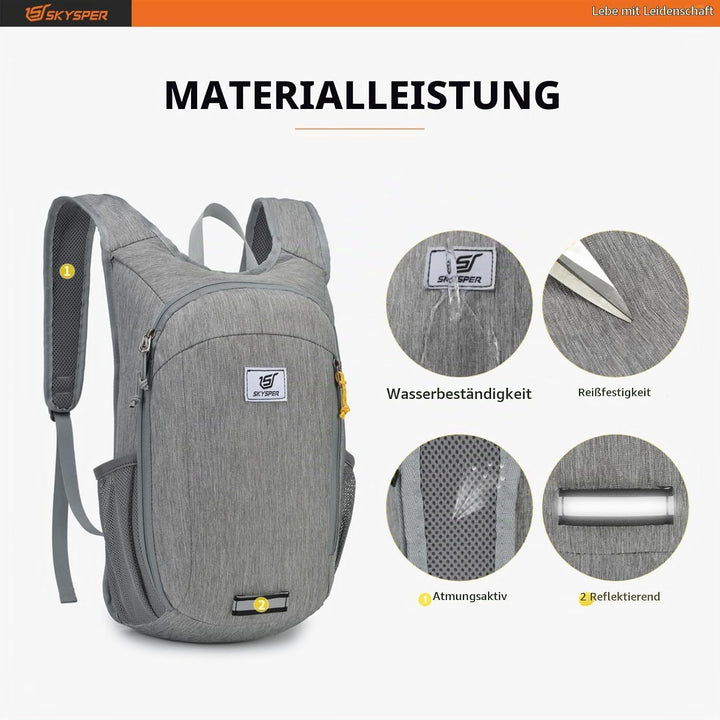 SKYSPER 10L/15L/20L Faltbarer Rucksack Ultraleicht Tagesrucksack Wasserfest Daypack Reiserucksack Wa