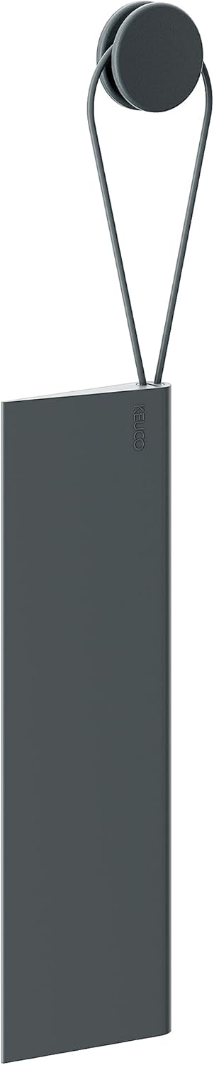 KEUCO Duschabzieher aus Silikon, mit Wandhalterung, Glaswischer zum Kleben, 26,4x8,2x1,7 cm, schlier