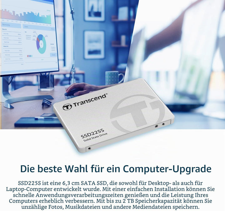 Transcend SSD225S 2.5" 1000 GB Serial ATA III 3D NAND, TS1TSSD225S